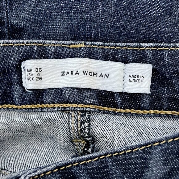 Zara Woman Women's Skinny Jeans Straight Leg Dark Wash size 4 - Picture 6 of 8